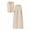 Khaki, variant on Huanglei Stylish Summer Vest And Wide Leg Pants For Big Girls Casual Two Piece Outfit Korean Style Student Solid Color Outfits Set ,9-10 Years ,Yellow