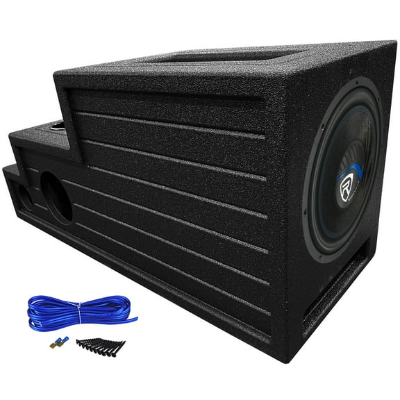 Rockville W12K5S2 Subwoofer Vented Bed Lined Center Console Sub Box Enclosure