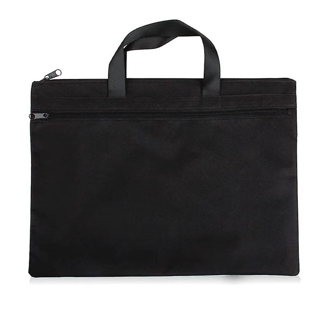 Maletín para documentos de oficina de 1 pieza, color negro, para hombre, carpeta portátil, tamaño A4, con cremallera