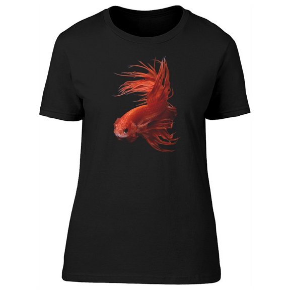 Beautiful Red Betta Fish T-Shirt Women -Image by Shutterstock, Female x-Large