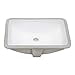 thumbnail image 3 of Ruvati 21 x 14 inch Undermount Bathroom Sink - White Rectangular Porcelain Ceramic with Overflow - Small Bathroom Sink for Vanity - Durable Bath Sinks - Ideal Bathroom Sinks - RVB0721, 3 of 4
