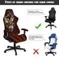 thumbnail image 6 of Pzuqiu Zipper Deer Computer Chair Seat Slipcovers Comfortable Office Chairs Protector Stylish Rotating Backrest and Seat Protectors for Gaming Room Office Home Decor, 6 of 7