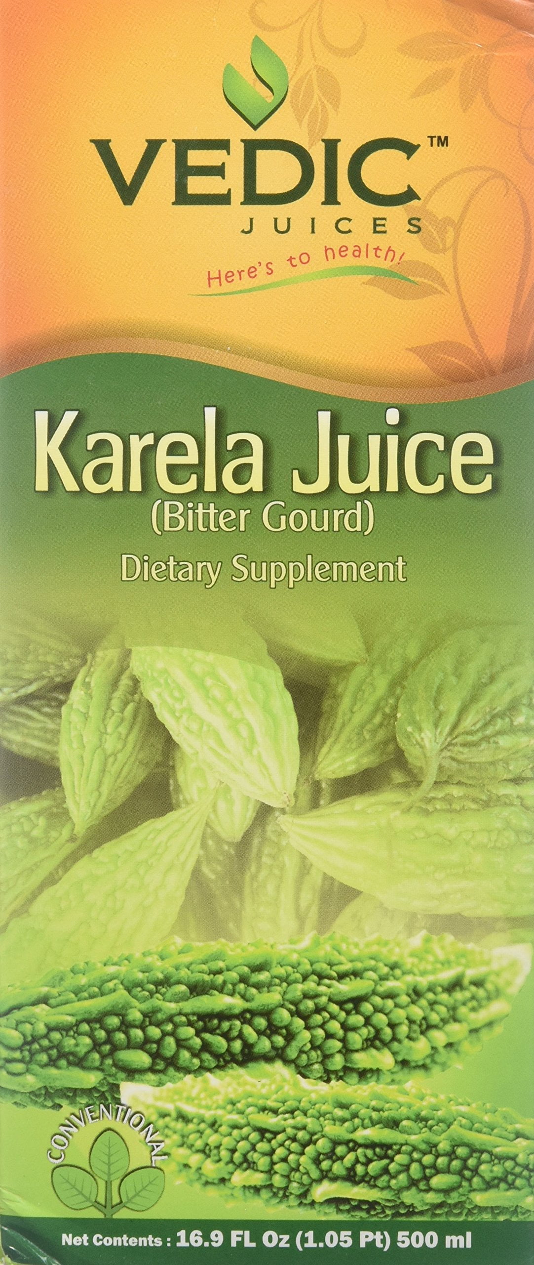 Vedic Karela Juice Supports Healthy Blood Sugar Level (Bitter Gourd/Bitter Melon) 500ml