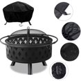 thumbnail image 5 of Housse de Protection contre le Feu Ronde Imperméable pour Cheminée Extérieure Protection UV Extérieure Housse Anti-Poussière en Polyester Noir pour Barbecue Rond (Diamètre 84cm, Hauteur 50 cm), 5 of 5