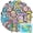 Multicolor, variant on MALLMALL6 DIY Diamond Sticker, 30 Pcs Colorful Round Mini Plastic Diamond Sticker Kit