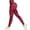 Red, variant on Womens Solid Color Seamless Hip Lifting Yoga Outfit Tight Fitting High Waist Pants Fitness Sports Style Side Pockets Elastic Waist Stretch Breathable Fabric Workout Athletic Bottoms