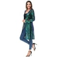 thumbnail image 6 of Women's Sparkly Sequin Cardigan Long Sleeve Open Front Glitter Kimono, 6 of 7