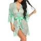 thumbnail image 2 of Mujeres Kimono Camisón Lencería de encaje Bata Sexy Malla Ropa de dormir, XXL, Verde Inevent XX000064-26, 2 of 7