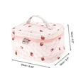 thumbnail image 2 of Unique Bargains 1 Pc Women Large Persimmon Makeup Bag for Travel Vacation Pink Polyester, 2 of 4