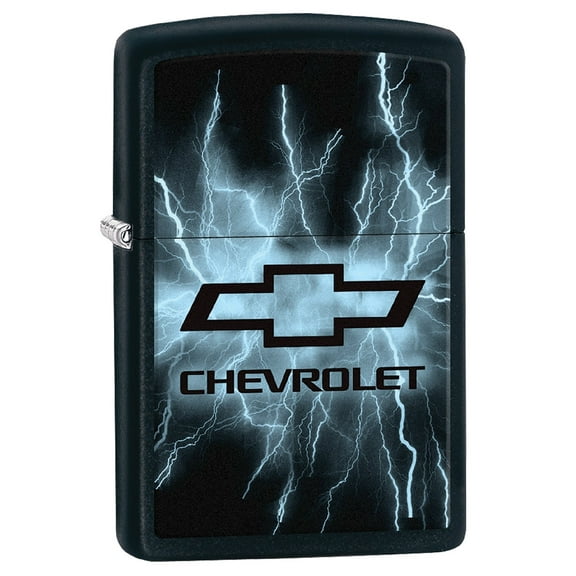 Zippo Lighter - Personalized Message Engraved on Backside for Chevy Chevrolet Windproof Lighter (Black Matte Z477)