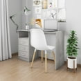 thumbnail image 1 of vidaXL Desk with Drawers Concrete Grey 110x50x76 cm Engineered Wood, 1 of 4