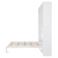 thumbnail image 6 of Harper & Bright Designs Queen Murphy Bed Wall Bed with Cabinet, Queen Size Cabinet Bed Folding Wall Bed with Storage Shelves and Desk for Guest Room Office, White, 6 of 15