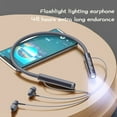 thumbnail image 4 of Hwkond Earbuds Wireless Bluetooth With Flashlight Wireless Neck Hanging Bluetooth Headset Gaming Sports Ultra Long Heavy Bass Noise Reduction Hanging Neck Bluetooth Headset Up to 25% Off, 4 of 8