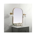 thumbnail image 3 of Metal Frame Arch Mirror 36x34 Inch in Brass, 3 of 9