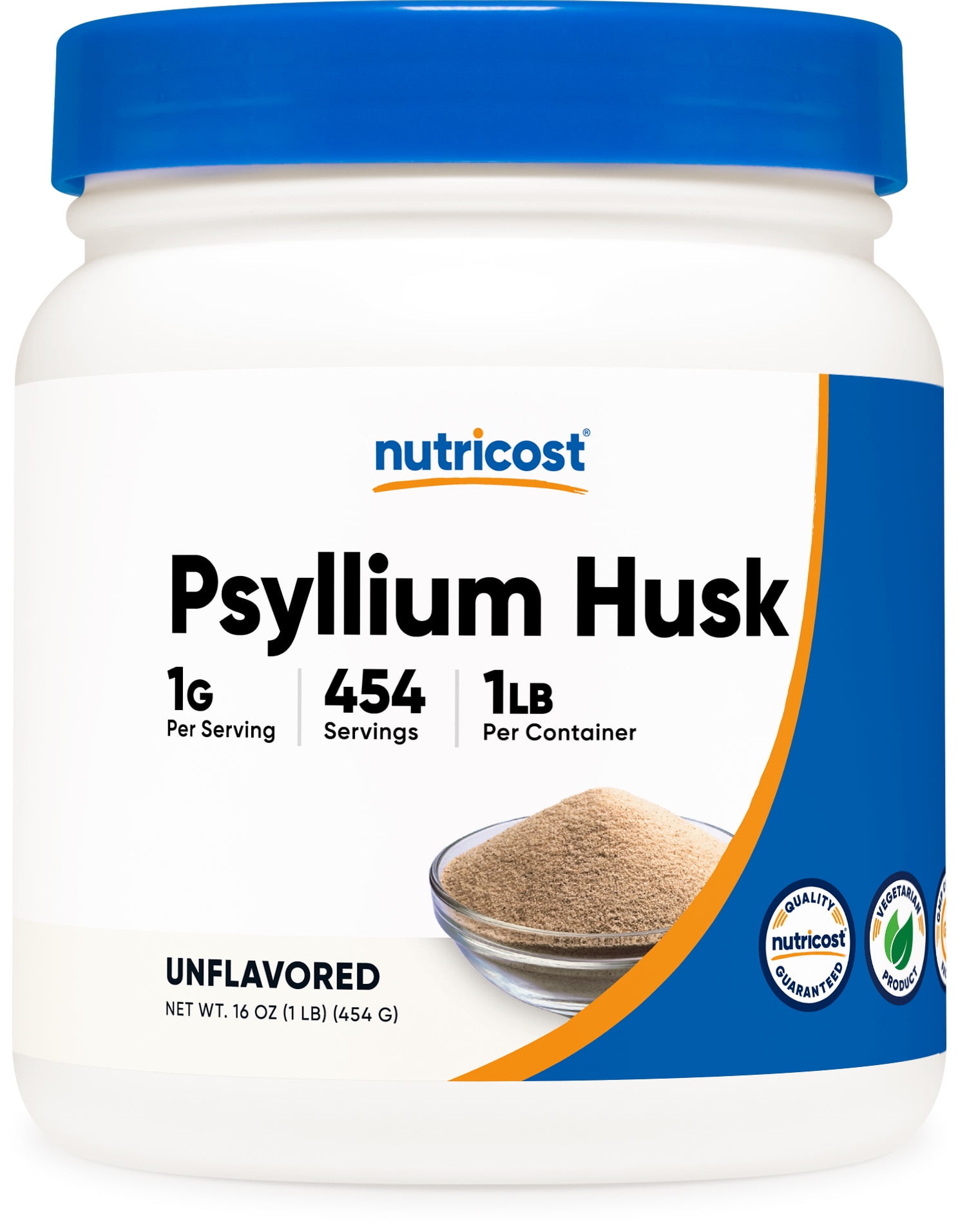 Nutricost Psyllium Husk Ground Powder (1lbs) Gluten Free and NonGMO