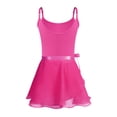 thumbnail image 2 of iEFiEL Girls Adjustable Shoulder Ballet Dance Gymnastics Leotard with Chiffon Wrap Skirt Rose 3-4, 2 of 7