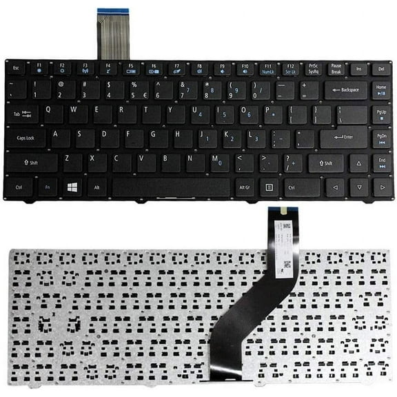 New US Black Laptop Keyboard (Without Frame) Replacement for Acer Aspire One Cloudbook 14" AO1-431 AO1-431-C8G8 AO1-431-C1FZ AO1-431-C3TM AO1-431-C4XG NK00013001 5290012CCAX1