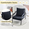 thumbnail image 7 of Ciphrias Accent Chair 26.4 Inch Black Faux Leather Metal Frame for Living Room, 7 of 7