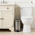 thumbnail image 5 of Innovaze 11.9 gal + Two 1.6 gal Slim Trash Can Combo, Stainless Steel Step Kitchen and Bathroom Garbage Can Set, 5 of 9