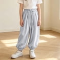 thumbnail image 6 of FAIWAD Joggers for Girls Loose Drawstring Waist Pants with Pockets Kids Casual Outdoor Clothes, 6 of 9