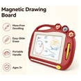 thumbnail image 6 of OKKVV Magnetic Drawing Board for 3+Years Old Kids, Erasable Doodle Writing Tablet, Portable Magnet Sketch Pad Toy for Toddlers, for Home Kindergarten Travel Use, 10.8 x 8.4 x 0.7 in Red, 6 of 8