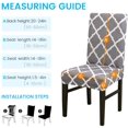 thumbnail image 4 of Dining Chair Cover Set Stretch Spandex Short Dining Chair Slipcovers Removable Washable Decorative Chair Protector Seat Covers for Dining Room Home Wedding Banquet Party Decor (Gray+White, 2 Pack), 4 of 8