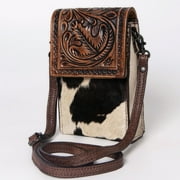 AD ADBGZ326 American Darling CELL PHONE HOLDER Hand Tooled Hair-on Genuine Leather women bag western handbag purse