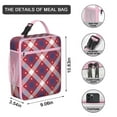 thumbnail image 3 of Checkered Insulated Lunch Box Teen Reusable Lunch Bag with Water Bottle Holder Lunch Tote Portable Bag Picnic Beach, 3 of 5