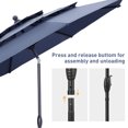 thumbnail image 6 of Autlaycil 10' Patio Umbrella and Base 3 Tiers with Tilt and Crank for Outdoor, Pool, Beach, Garden, Navy Blue, 6 of 7
