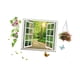 thumbnail image 3 of Pegatina de pared con diseño floral azul para decoración del hogar, ideal para restaurante. Cesta colgante, 3 of 7