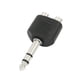thumbnail image 1 of 6,35 mm 0,64 cm macho estéreo a doble Divisor RCA hembra adaptador de Audio, 1 of 1