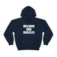 thumbnail image 2 of Melanin and Muscles Unisex Hoodie, S-5XL Black is Beautiful Workout Gym, 2 of 5