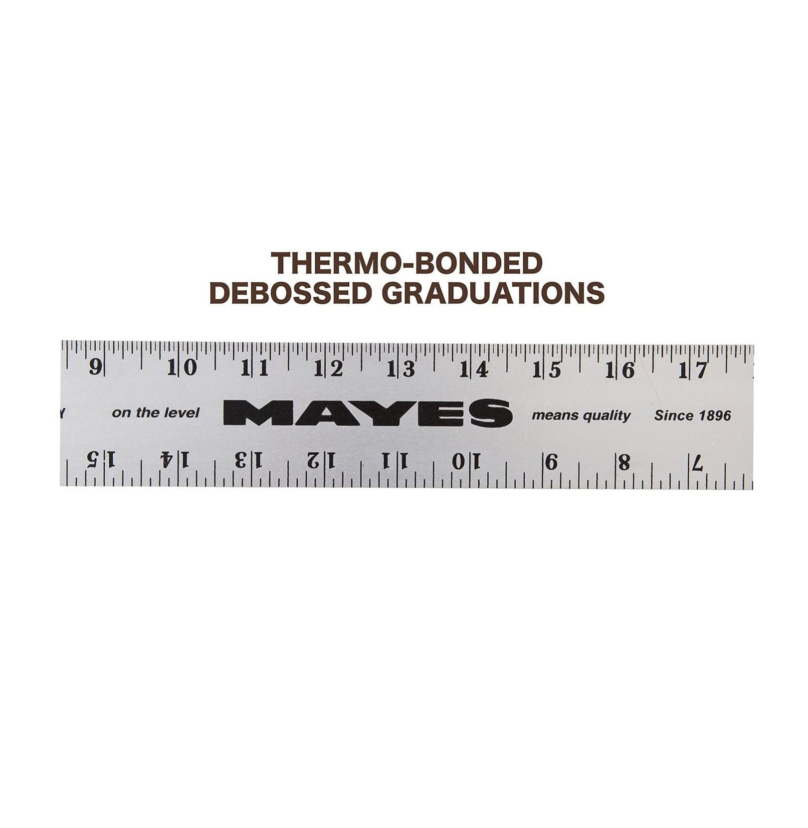 10207 24 Inch Straight Edge Aluminum Ruler, Heavy Duty 24 Inch Ruler with Metric and Standard Measurements, Extra Thick Precision Straight Edge