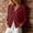 Wine, variant on Women Drawstring Hooded Button Front Knit Cardigan Tops, Lightweight Long Sleeve Relaxed Fit Layering Shirts, Solid Soft Draped All Season Daily Travel Casual Outer Blouses(Black,M)
