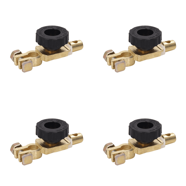 4 Uds Interruptor Batería Coche Interruptor Enlace Terminal Batería Corte Rápido (negro 17mm)