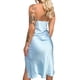 thumbnail image 5 of VISgogo Vestido sin espalda para mujer, verano, color sólido, correa de espagueti, sin mangas, de corte bajo, de una pieza para mujer, S/M/L/XL VISgogo  moda, 5 of 6