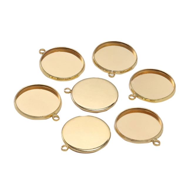 20Pcs 10 25mm Pendant Settings Round Blank Pendant Tray for Jewelry Making