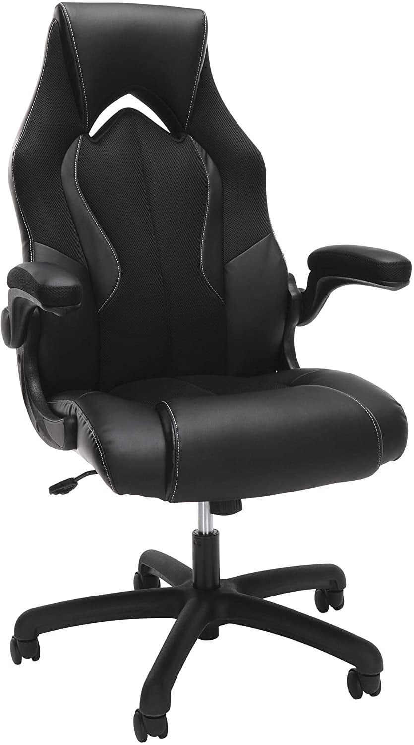 ESS-3086-BLK in Black OFM High-Back Racing Style Bonded Leather Gaming Chair 