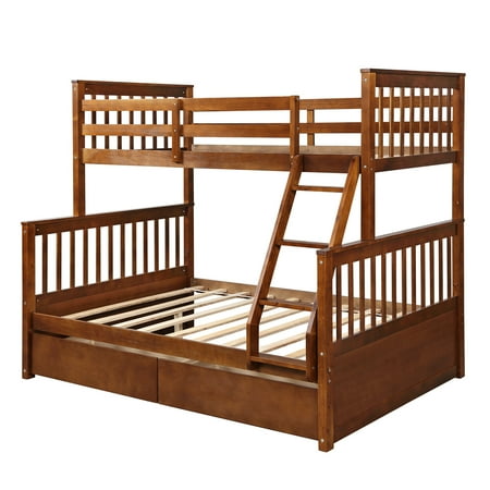 Bunk Beds Twin Over Full Classic Kids Bunk Beds For Boys Girls