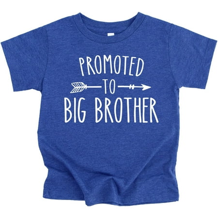 

Promoted to Big Brother Arrow Sibling Reveal Announcement Shirt for Boys Big Brother Sibling Outfit Vintage Royal Shirt 5-6