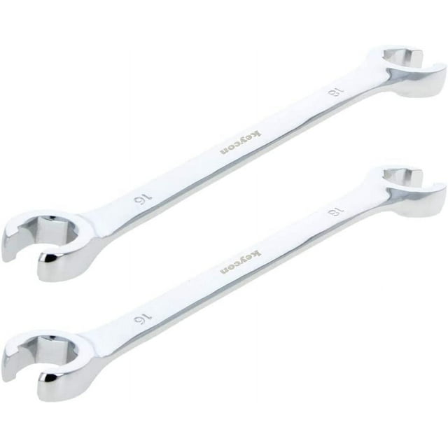 HUGFEGWE Clé à Écrou Évasé, 16 mm x 18 mm, Double Extrémité Ouverte Métrique, 2 Pcs CJB91-22300