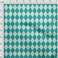 thumbnail image 4 of oneOone Cotton Jersey Dark Teal Green Fabric Check Argyle Sewing Material Print Fabric By The Yard 58 Inch Wide, 4 of 4