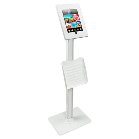 Mount-It! Tablet Lockable Enclosure with Catalogue Holder for Apple iPad 2, 3, 4, Air and Screen Sizes 9.7 In