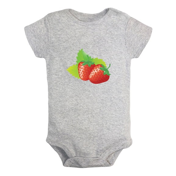 Baby Unisex Fruit Strawberry Design Rompers Newborn Baby Bodysuits Infant Jumpsuits Kids Cotton Graphic One-Piece Outfits