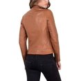 thumbnail image 3 of Womens Genuine Tan Lambskin Leather Jacket Motorcycle Biker Leather Jacket W530, 3 of 4