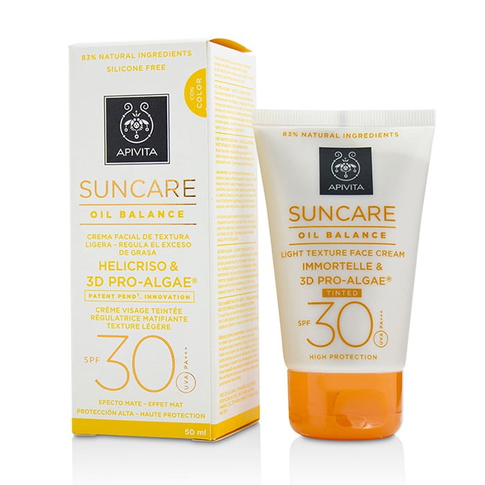 apivita suncare oil balance light texture face cream spf30