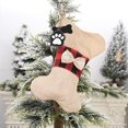 thumbnail image 3 of Christmas Stocking Bone Shape - Decorative Xmas Hanging Stocking Pets Stocking, 3 of 5