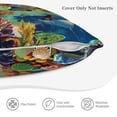 thumbnail image 5 of Bingfone Sea World Linen Throw Pillow Covers Cushion Case Pocket Button Vintage Farmhouse Pillowcase for Sofa Couch Bed 16"x16", 5 of 9