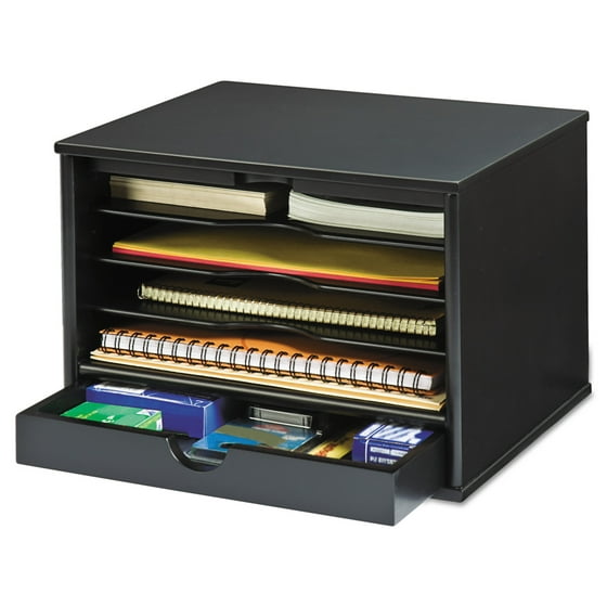 Victor Midnight Black Collection Desktop Organizer 13 3 10 X 1 2 9 5 Wood