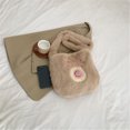 thumbnail image 3 of Bolso cruzado esponjoso de piel sintética con colgante para mujer, bolso de citas con patrón de donut, 3 of 7